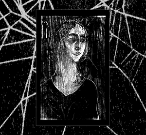 EDVARD MUNCH - "THE GOTHIC GIRL" 1930 BACK PATCH / TAPESTRY