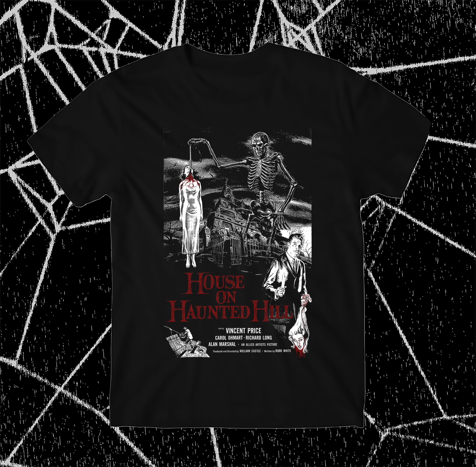 R*o様 新品　House on the Hill S/S Tee 100 HOUSE ON HAUNTED HILL 1959 – Grave Shift Press LLC