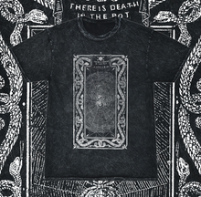 Load image into Gallery viewer, THERE IS DEATH IN THE POT - SPIDER AND WEB COVER ACID WASH T-SHIRT
